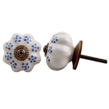 Blue Tiny Flower Knob